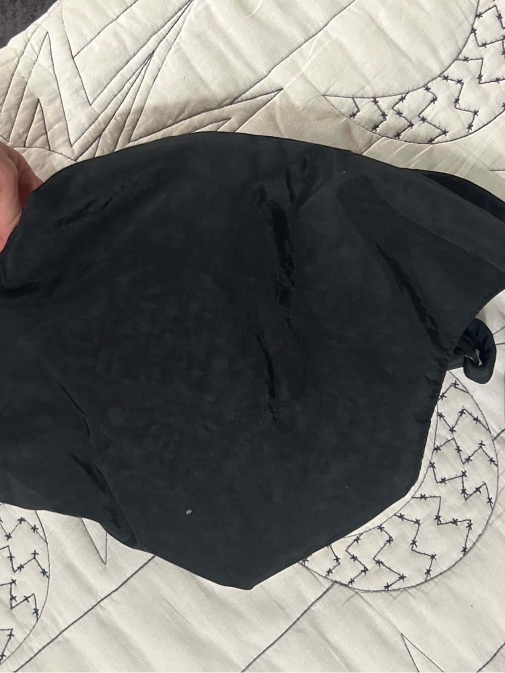 BAGGU Black Halter Tote with Rosette Detail - Picture 3 of 4